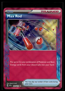 Max Rod 116/131 Prismatic Evolutions ACE SPEC Rare Pokemon - Image 1