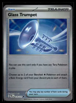 Glass Trumpet 110/131 Prismatic Evolutions POKEBALL Uncommon Pokemon - Image 1