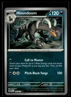 Houndoom 063/131 Prismatic Evolutions POKEBALL Common Pokemon - Image 1
