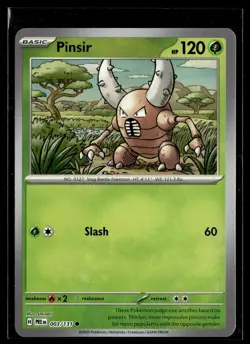 Pinsir 003/131 Prismatic Evolutions POKEBALL Common Pokemon - Image 1