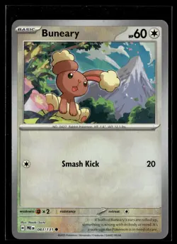 Buneary 083/131 Prismatic Evolutions POKEBALL Common Pokemon - Image 1