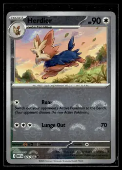 Herdier 075/086 White Flare POKEBALL Common Pokemon - Image 1