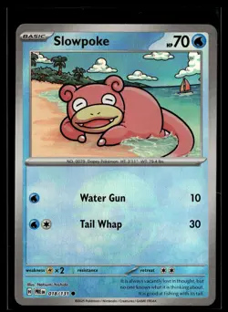 Slowpoke 018/131 Prismatic Evolutions POKEBALL Common Pokemon - Image 1