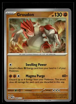 Groudon 049/131 Prismatic Evolutions POKEBALL Rare Pokemon - Image 1