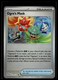 Ogre's Mask 118/131 Prismatic Evolutions POKEBALL Uncommon Pokemon - Image 1