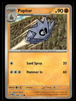 Pupitar 048/131 Prismatic Evolutions POKEBALL Common Pokemon - Image 1