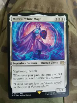 MTG Final Fantasy - Minwu, White Mage #26 Mint Pack Fresh!! - Image 1
