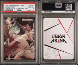 PSA 10 Dr. Stone Senku Ishigami Tsukasa UAPR/DST-AP03 Holo Promo Union Arena TCG - Image 1