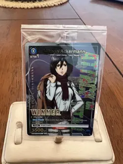 Union Arena Mikasa Ackermann Winner Card English UEPR/AOT-1-023 Tournament New - Image 1