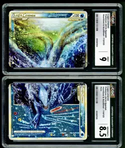 Pokemon Card Lugia Legend Top and Bottom Spanish Lot of 2 - CGC 9 & CGC 8.5 - Image 1