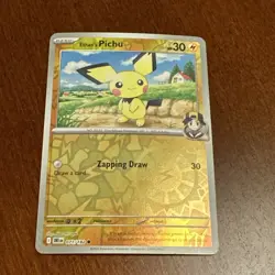 Pokemon TCG Ethan's Pichu Reverse Holo Card 071/182 Sv10: Destined Rivals - Image 1