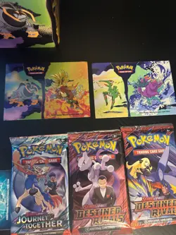 Pokemon TCG Tin – Suicune Promo Card + Destined Rivals x2 + Journey Together - Image 3