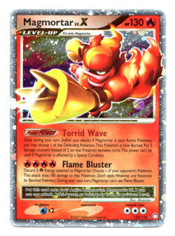 Magmortar X 123/123 Pokemon Mysterious Treasures Card - Image 1