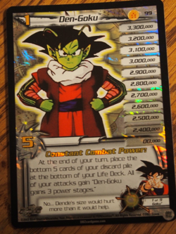 Dragonball Z CCG Fusion Saga Den- Goku limited rare foil card - Image 1