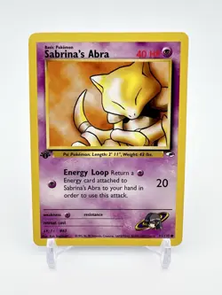 Pokemon Card TCG Sabrina's Abra Gym Heroes 91/132 Regular 1st Edition Common - Image 1