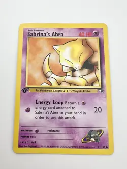 Pokemon Card TCG Sabrina's Abra Gym Heroes 91/132 Regular 1st Edition Common - Image 3