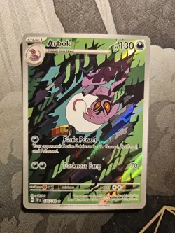 Pokemon TCG Arbok 176/162 Temporal Forces Holo Illustration Rare Excellent - Image 1