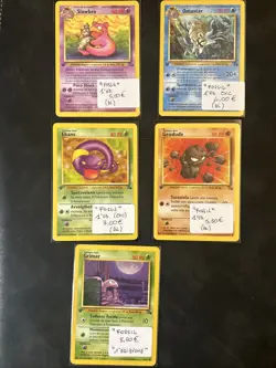 🇮🇹Pokemon - Lotto 5 Carte Fossil 1 Ed - Prima Edizione - Ita - Vintage - Image 1