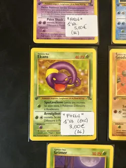 🇮🇹Pokemon - Lotto 5 Carte Fossil 1 Ed - Prima Edizione - Ita - Vintage - Image 4