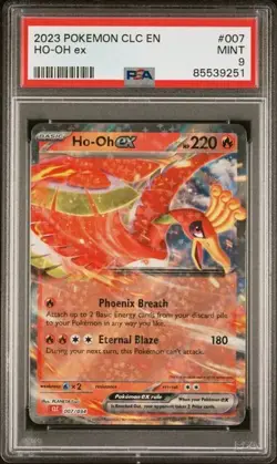 Pokemon TCG Ho-Oh ex 7/34 CLC English Classic Collection Holo PSA 9 - Image 1