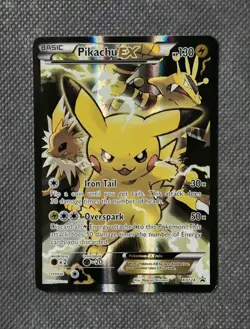 Pikachu EX XY124 Full Art Rare Pokemon Pikachu Red & Blue Collection Box Promo - Image 1