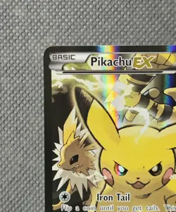 Pikachu EX XY124 Full Art Rare Pokemon Pikachu Red & Blue Collection Box Promo - Image 3