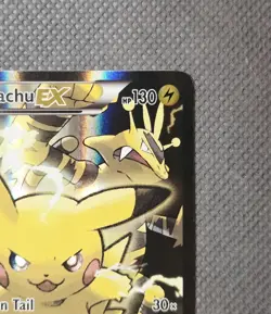 Pikachu EX XY124 Full Art Rare Pokemon Pikachu Red & Blue Collection Box Promo - Image 4