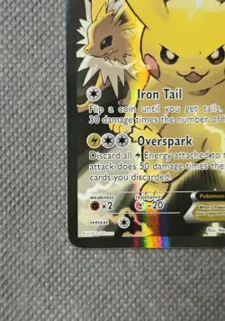 Pikachu EX XY124 Full Art Rare Pokemon Pikachu Red & Blue Collection Box Promo - Image 5