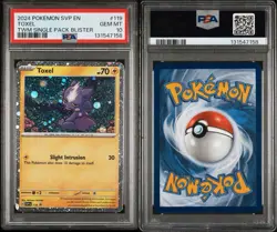 2024 POKEMON SVP EN-SV BLACK STAR PROMO #119 TOXEL TWM BLISTER PSA 10 - Image 3