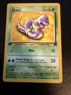 Pokemon Ekans Common 1st edition Team Rocket 56/82 LP - Image 1
