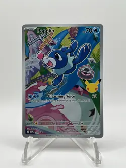 Pokemon First Partner Illustration Collection Popplio Black Star Full Art #045 - Image 1
