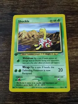 Pokemon Neo Genesis 1st Edition Shuckle 72/111 Non Holo NM-MINT - Image 1