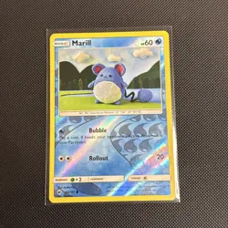 Marill Reverse Holo Asako Ito Pokemon TCG SM - Burning Shadows 34/147 - Image 1