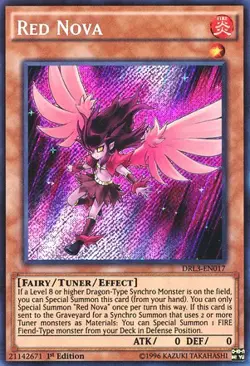 Red Nova-Secret Rare - 1st Edition - DRL3-EN017 - Dragons of Legend: Unleashe... - Image 1