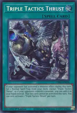 Triple Tactics Thrust (Secret Rare)-Secret Rare - 1st Edition - CH01-EN030 - ... - Image 1