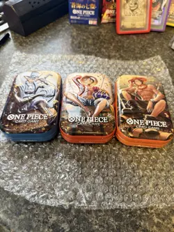 One Piece Luffy, Ace, Sabo Sealed OP-13 Promos & Tins Plus Assorted Leader & SR - Image 3