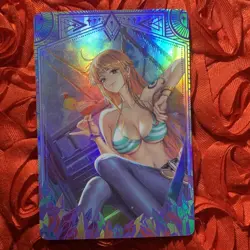 Nami ONE PIECE Title Waifu Anime Goddess Holo Card - Image 1