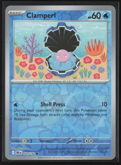 Clamperl Common SV10: Destined Rivals 054/182 NM Pokemon Card Reverse Holo - Image 1