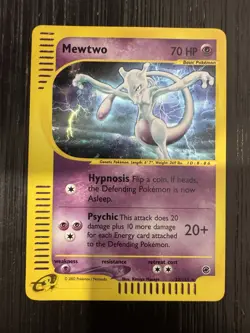 Mewtwo Expedition Holo 20/165 Pokemon Card Clean Front - Image 1