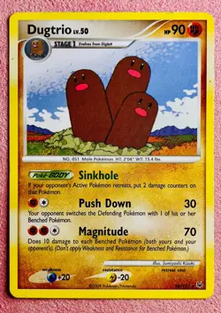 Dugtrio 24/127 | Platinum Base Set | 2009 Pokemon TCG Card | DMG - Image 1