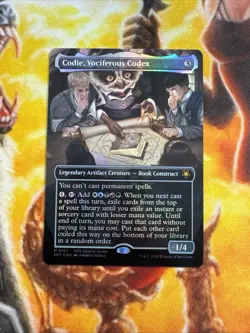 Codie, Vociferous Codex (Borderless Foil) SPG MTG Secrets of Strixhaven - Image 1