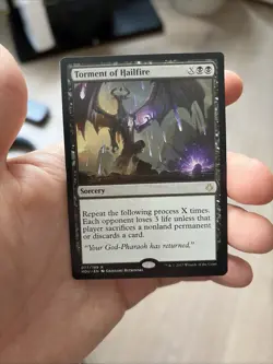 Wizards Torment of Hailfire Hour of Devastation Rare Sorcery Black 77 Regular - Image 1