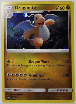 Perfect HD Fart Swirl 🌀 Dragonite 96/149 Cosmos Holo Rare Pokemon TCG 🌀 - Image 3
