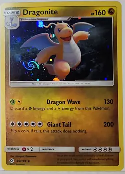 Perfect HD Fart Swirl 🌀 Dragonite 96/149 Cosmos Holo Rare Pokemon TCG 🌀 - Image 4