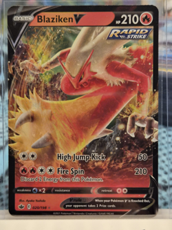 The Pokemon Company Blaziken V 020/198 Chilling Reign Holo Ultra Rare Rapid Str… - Image 1