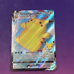 POKEMON Surfing Pikachu VMAX #009/025 Holo Celebrations NM - Image 1