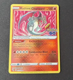 Pokemon TCG Pokemon GO Radiant Charizard 011/078 Holo Rare - Image 1