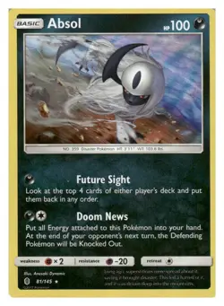 Absol 81/145 Holo Holo Rare Guardians Rising Pokemon Lightly Played - Image 1