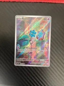 Pokemon - Bronzor Illustration Rare NM - Holo SV Temporal Forces - 170/162 - Image 1