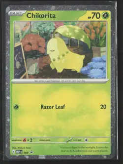 Chikorita (Cosmos Holo) 069 Promo ME: Mega Evolution Promo Pokemon NM - Image 1